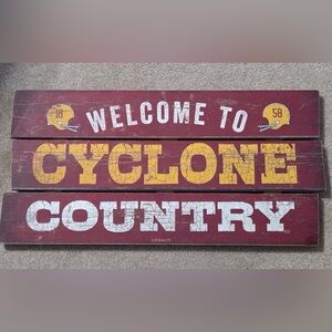 Welcome to Cyclone Country Football Distressed Sign